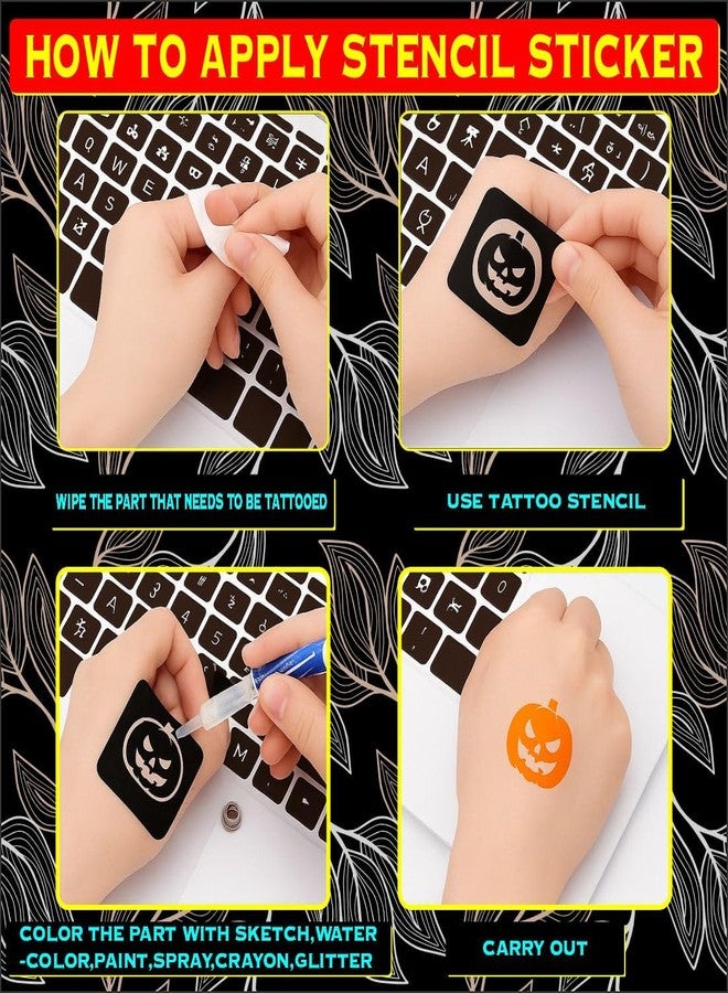 ORDERSHOCK Henna Stencil Sticker Designs with Graceful Curves and Swirls for Kids & Adults Both Sticker - Image 5